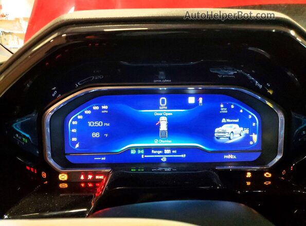 1GCUDDED7NZ568581 2022 CHEVROLET SILVERADO Red Instrument cluster view