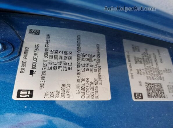 1GCUDDED9NZ556027 2022 CHEVROLET SILVERADO Blue Вид підкапотного простору