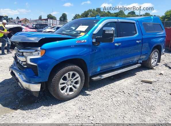 1GCUDGE84PZ230692 2023 CHEVROLET SILVERADO Синий Передняя левая четверть