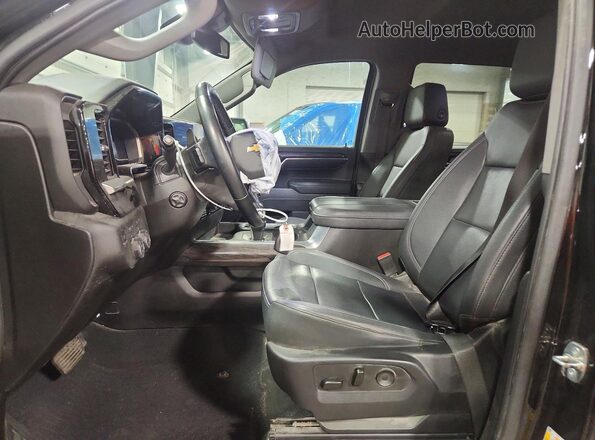 1GCUDGE86PZ225462 2023 CHEVROLET SILVERADO Black Вид салону спереду