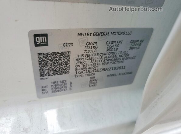 1GCUDGED9RZ103811 2024 CHEVROLET SILVERADO Белый Вид подкапотного пространства