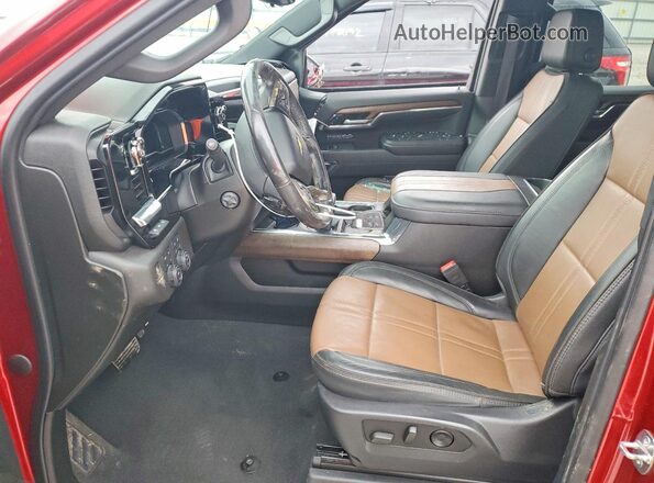 1GCUDJE83PZ171695 2023 CHEVROLET SILVERADO Maroon Vista interior delantera