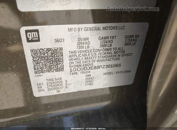 1GCUDJE88PZ301065 2023 CHEVROLET SILVERADO Brown Widok komory silnika