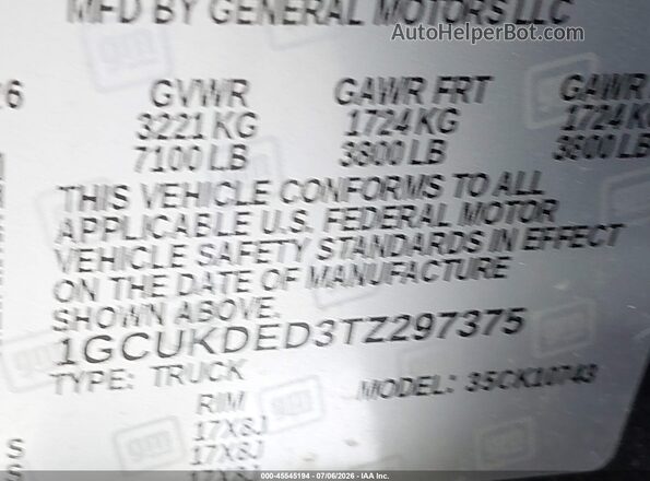 1GCUKDED3TZ297375 2026 CHEVROLET SILVERADO Black Engine compartment view