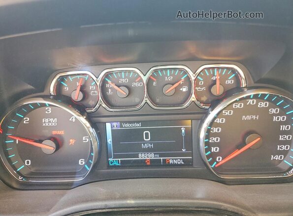 1GCUKREC2HF224186 2017 CHEVROLET SILVERADO Black Вид щитка приладів