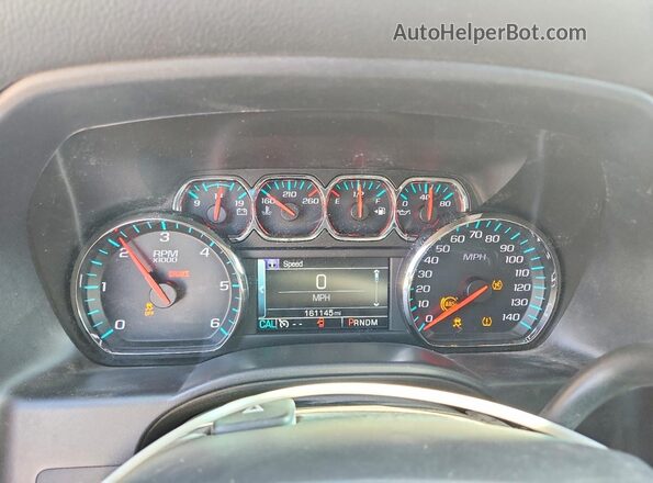 1GCUKREC9GF197258 2016 CHEVROLET SILVERADO Silver Instrument cluster view