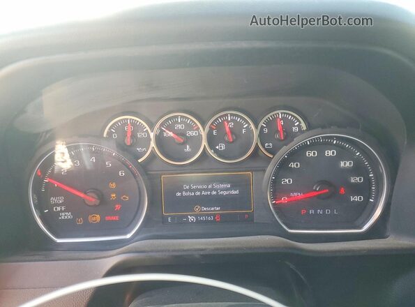 1GCUWCED3KZ110603 2019 CHEVROLET SILVERADO White ხელსაწყოთა პანელის ხედი
