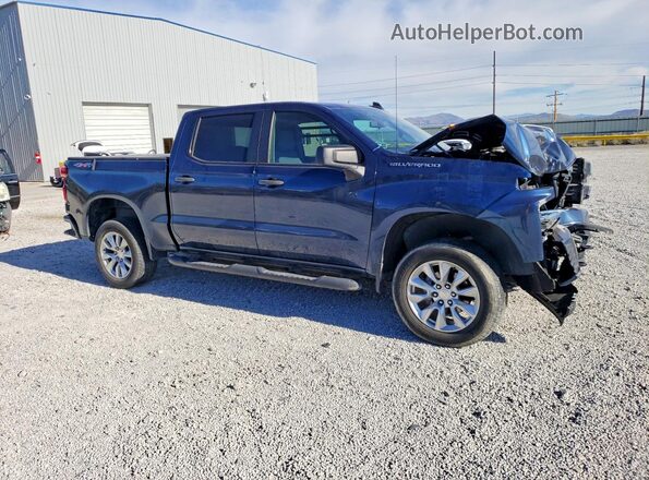 1GCUYBEF0MZ105058 2021 CHEVROLET SILVERADO Blue Przód prawy