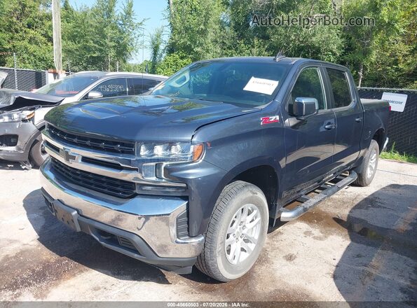 1GCUYDED4MZ355607 2021 CHEVROLET SILVERADO Blue წინა მარცხენა ხედი სამი მეოთხედიდან