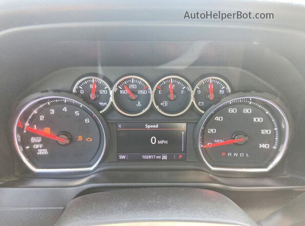 1GCUYDED6KZ325599 2019 CHEVROLET SILVERADO White ხელსაწყოთა პანელის ხედი