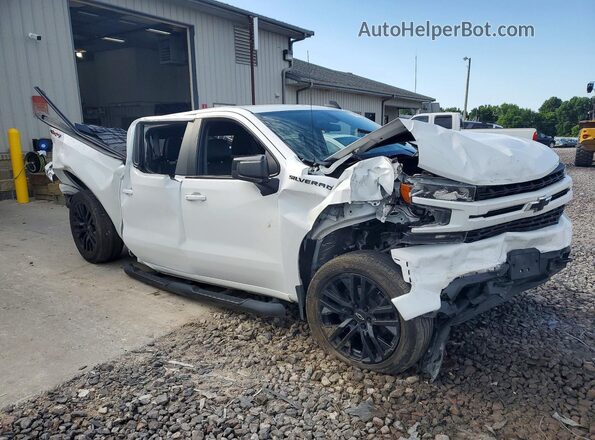 1GCUYEED1MZ383791 2021 CHEVROLET SILVERADO Белый Передняя правая четверть