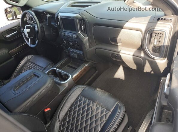 1GCUYEED1MZ383791 2021 CHEVROLET SILVERADO Белый Вид панели приборов