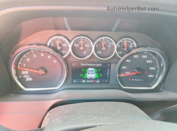1GCUYEED3MZ168364 2021 CHEVROLET SILVERADO Red Вид щитка приладів