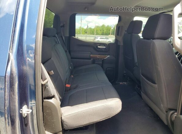 1GCUYEED7KZ247274 2019 CHEVROLET SILVERADO Blue უკანა სავარძლების ხედი