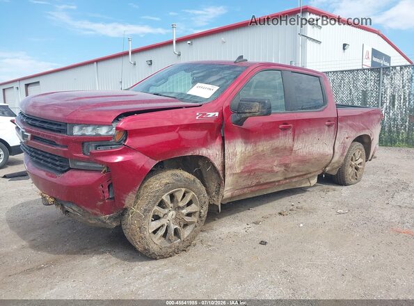 1GCUYEED7MZ180064 2021 CHEVROLET SILVERADO Red წინა მარცხენა ხედი სამი მეოთხედიდან