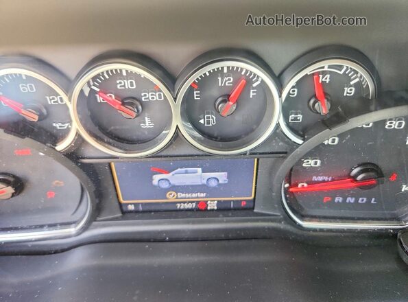 1GCUYEEDXNZ100192 2022 CHEVROLET SILVERADO Black Vista del cuadro de instrumentos
