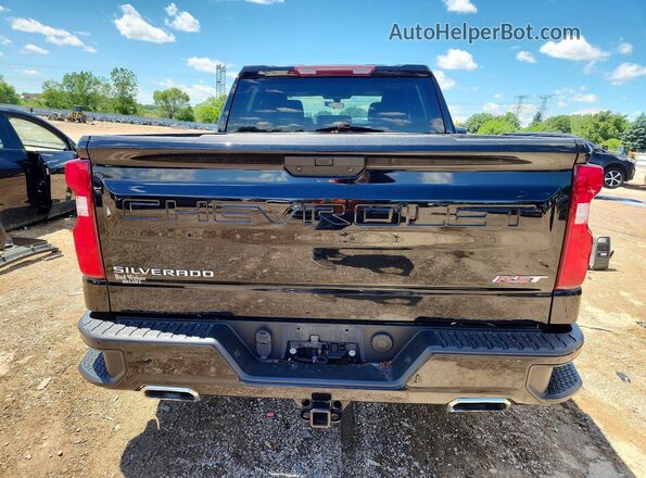 1GCUYEEDXNZ100192 2022 CHEVROLET SILVERADO Black Vista trasera