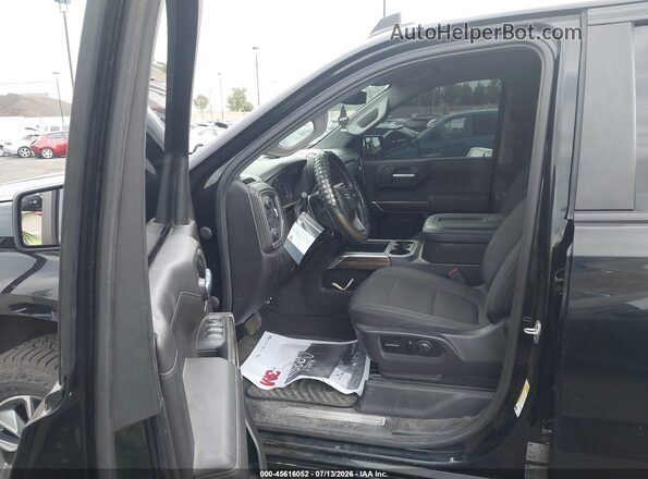 1GCUYEETXMZ148703 2021 CHEVROLET SILVERADO Черный Вид салона спереди
