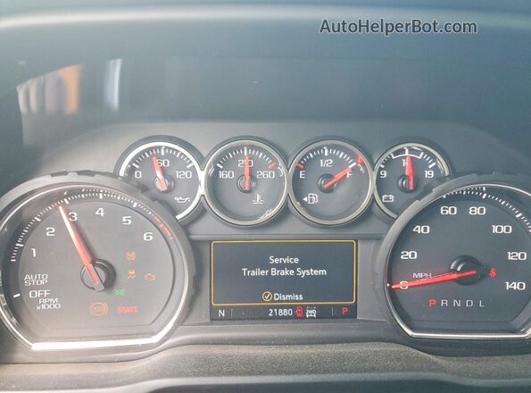 1GCUYGED9NZ210629 2022 CHEVROLET SILVERADO Silver Vista del cuadro de instrumentos