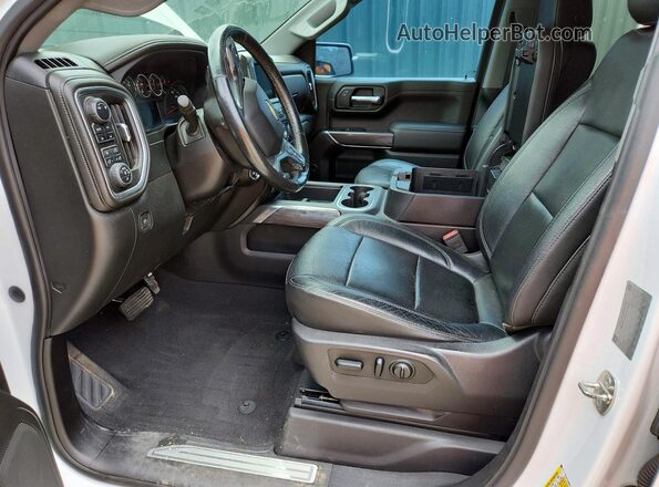 1GCUYGEL6KZ198636 2019 CHEVROLET SILVERADO White წინა სალონის ხედი