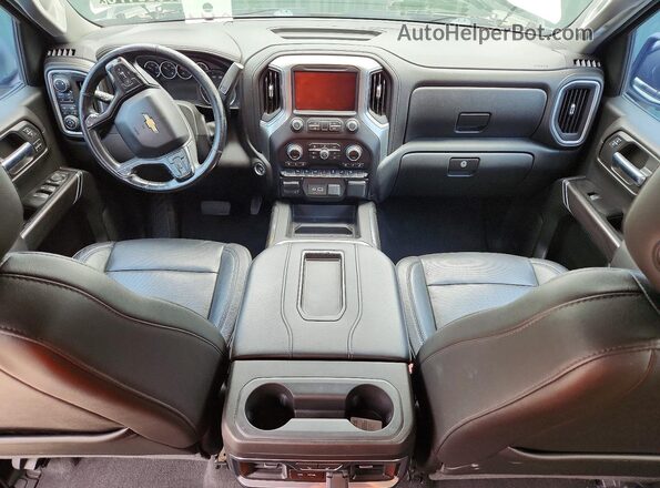 1GCUYGEL6KZ198636 2019 CHEVROLET SILVERADO White წინა პანელის ხედი