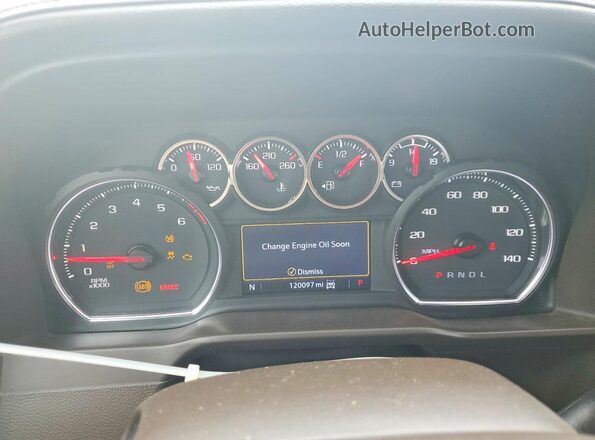 1GCUYGEL6MZ398418 2021 CHEVROLET SILVERADO White Widok zestawu wskaźników