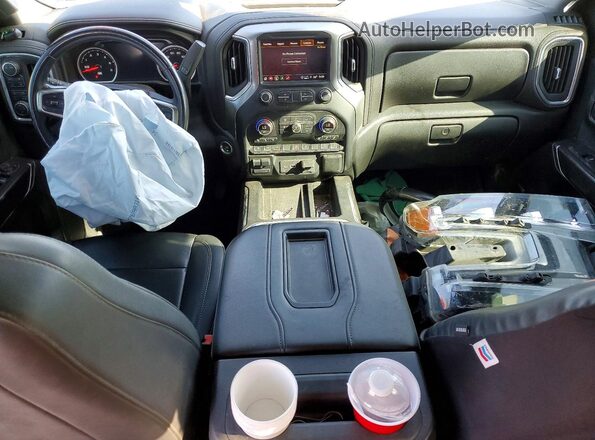 1GCUYGET1MZ140193 2021 CHEVROLET SILVERADO Silver Առջևի վահանակի տեսք