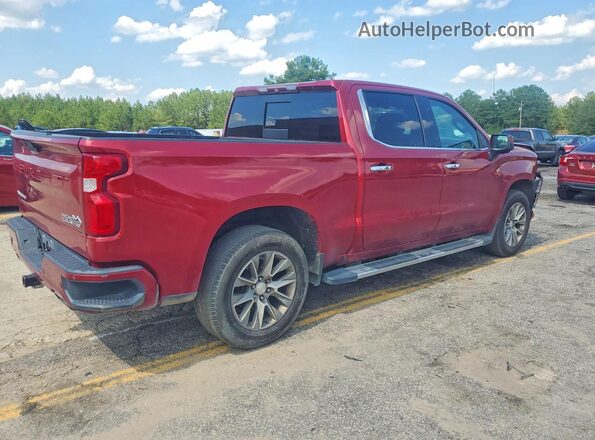 1GCUYHED9KZ413201 2019 CHEVROLET SILVERADO Красный Задняя правая четверть