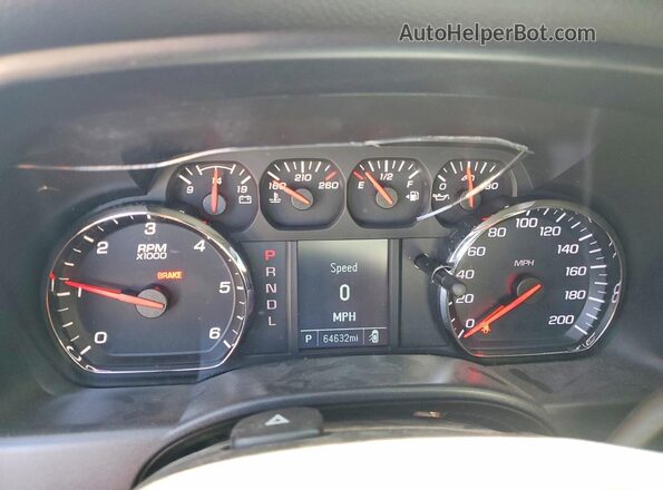1GCVKPEC1JZ377400 2018 CHEVROLET SILVERADO Черный Вид щитка приборов