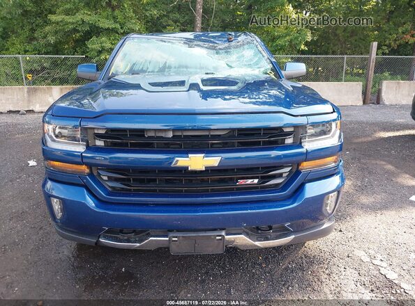 1GCVKREC0HZ172656 2017 CHEVROLET SILVERADO Blue Instrument cluster view