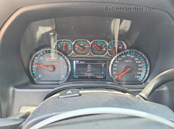1GCVKREC1GZ275941 2016 CHEVROLET SILVERADO White Instrument cluster view