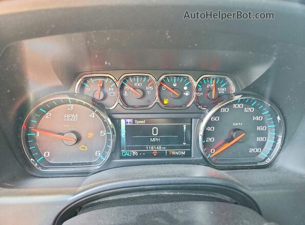 1GCVKREC2GZ365146 2016 CHEVROLET SILVERADO Silver Вид щитка приладів