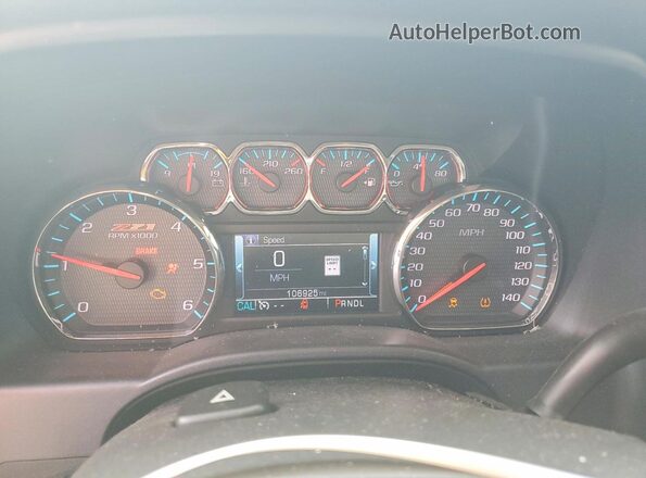 1GCVKREC2HZ265338 2017 CHEVROLET SILVERADO Blue Вид щитка приладів