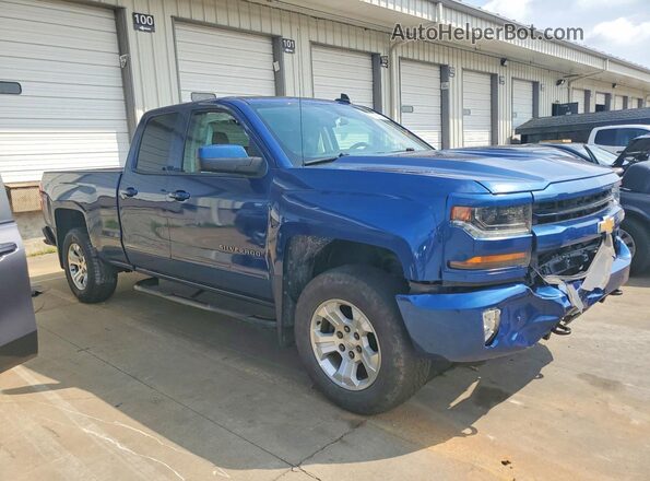 1GCVKREC2HZ265338 2017 CHEVROLET SILVERADO Blue Передня права чверть
