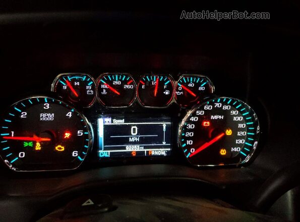 1GCVKREC3GZ330017 2016 CHEVROLET SILVERADO Черный Вид щитка приборов
