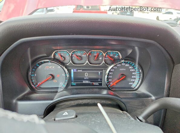 1GCVKREC3JZ363106 2018 CHEVROLET SILVERADO Red Вид щитка приладів