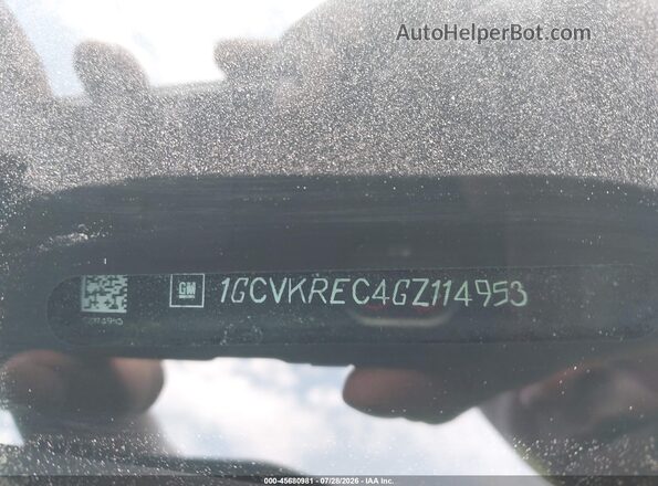 1GCVKREC4GZ114953 2016 CHEVROLET SILVERADO Черный Вид подкапотного пространства