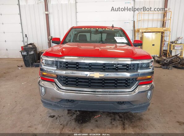 1GCVKREC4JZ303755 2018 CHEVROLET SILVERADO Red Вид щитка приладів