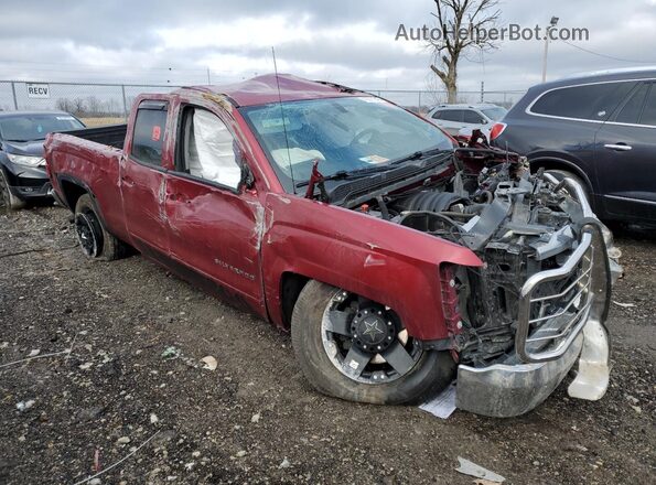 1GCVKREC5JZ276131 2018 CHEVROLET SILVERADO Темно-бордовый Передняя правая четверть