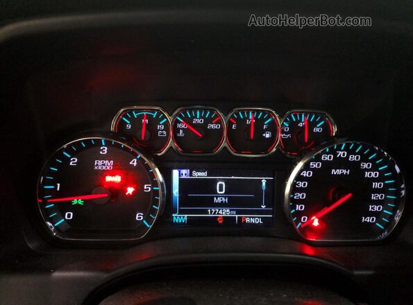 1GCVKREC7HZ105519 2017 CHEVROLET SILVERADO Black Widok zestawu wskaźników