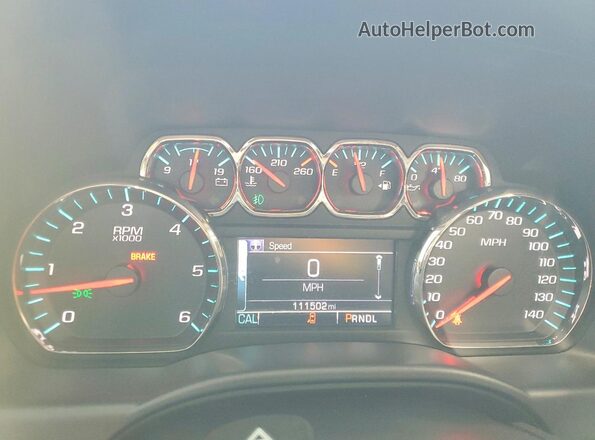 1GCVKREC7HZ179488 2017 CHEVROLET SILVERADO White Instrument cluster view