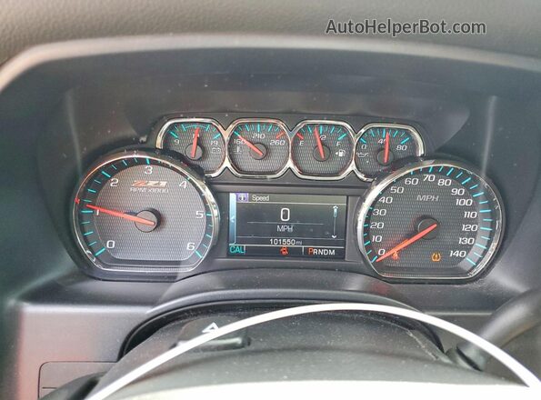 1GCVKREC9GZ309673 2016 CHEVROLET SILVERADO Black Instrument cluster view