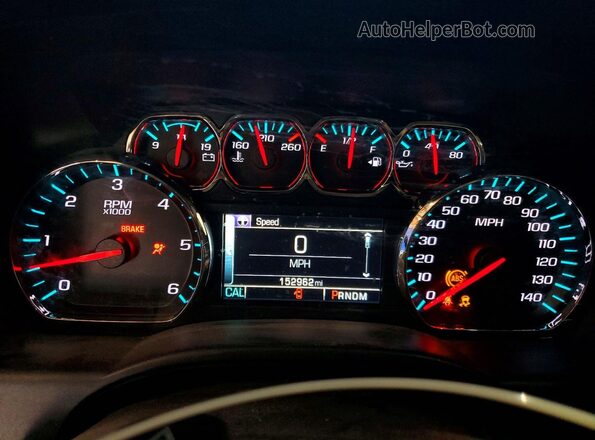 1GCVKRECXGZ120837 2016 CHEVROLET SILVERADO White Instrument cluster view