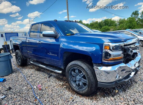1GCVKRECXGZ378985 2016 CHEVROLET SILVERADO Синий Передняя правая четверть