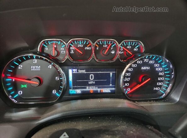 1GCVKRECXJZ291367 2018 CHEVROLET SILVERADO White Instrument cluster view