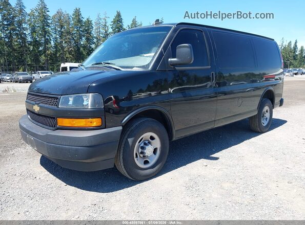 1GCWGAFG5J1289534 2018 CHEVROLET EXPRESS Black წინა მარცხენა ხედი სამი მეოთხედიდან