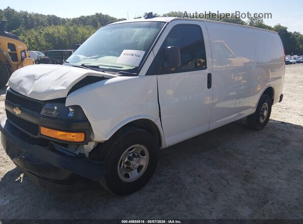 1GCWGAFP0L1125174 2020 CHEVROLET EXPRESS White წინა მარცხენა ხედი სამი მეოთხედიდან