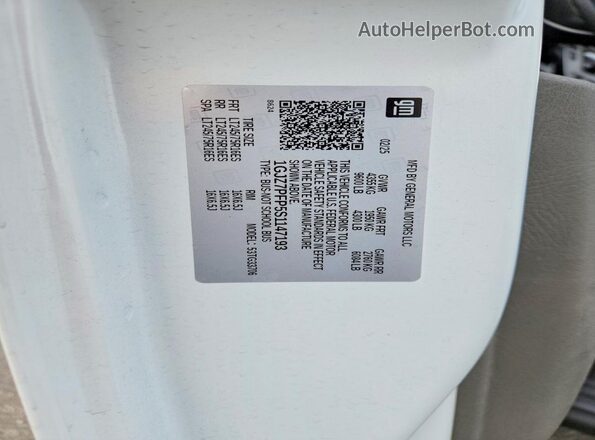 1GJZ7PFP5S1147193 2025 GMC SAVANA White Widok wnętrza 360 stopni
