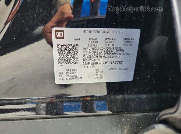 1GKENKRS3SJ157787 2025 GMC ACADIA Black Սալոնի 360 աստիճան տեսք