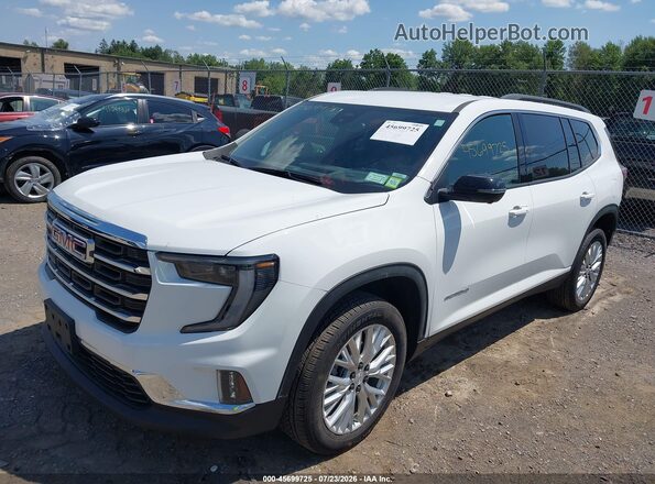 1GKENNRS7SJ175405 2025 GMC ACADIA White Առջևի ձախ երեք քառորդ տեսարան